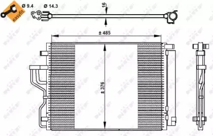 350334 NRF Конденсатор, кондиционер 350334 NRF Конденсатор, кондиционер