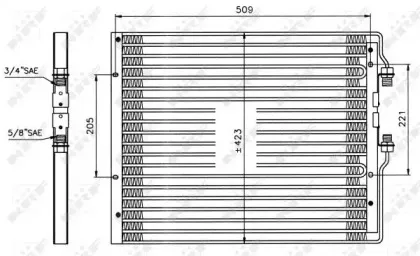35059 NRF Конденсатор, кондиционер 35059 NRF Конденсатор, кондиционер