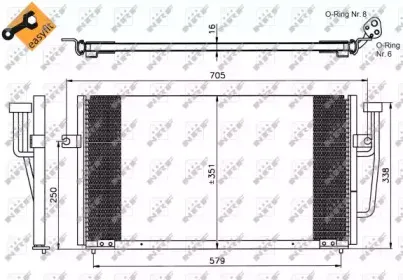 35234 NRF Конденсатор, кондиционер 35234 NRF Конденсатор, кондиционер