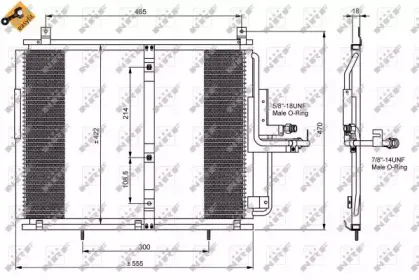 35244 NRF Конденсатор, кондиционер 35244 NRF Конденсатор, кондиционер
