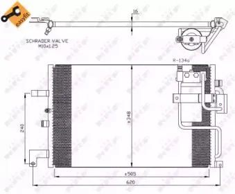35299 NRF Конденсатор, кондиционер 35299 NRF Конденсатор, кондиционер