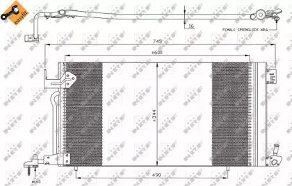 35303 NRF Конденсатор, кондиционер 35303 NRF Конденсатор, кондиционер