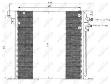 35305 NRF Конденсатор, кондиционер 35305 NRF Конденсатор, кондиционер