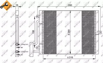 35307 NRF Конденсатор, кондиционер 35307 NRF Конденсатор, кондиционер