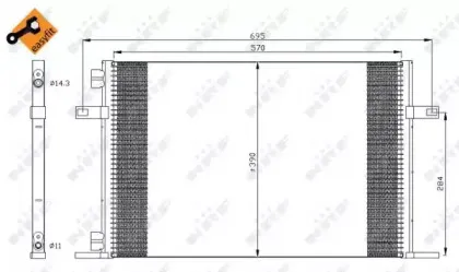 35311 NRF Конденсатор, кондиционер 35311 NRF Конденсатор, кондиционер