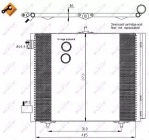35405 NRF Конденсатор, кондиционер 35405 NRF Конденсатор, кондиционер