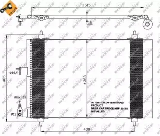 35414 NRF Конденсатор, кондиционер 35414 NRF Конденсатор, кондиционер
