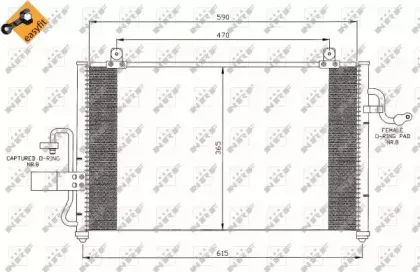 35425 NRF Конденсатор, кондиционер 35425 NRF Конденсатор, кондиционер