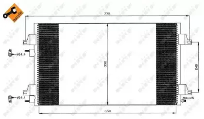 35447 NRF Конденсатор, кондиционер 35447 NRF Конденсатор, кондиционер