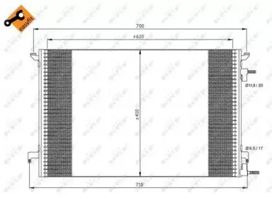 35467 NRF Конденсатор, кондиционер 35467 NRF Конденсатор, кондиционер