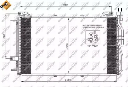 35478 NRF Конденсатор, кондиционер 35478 NRF Конденсатор, кондиционер
