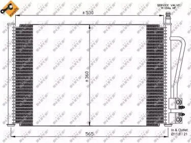35524 NRF Конденсатор, кондиционер 35524 NRF Конденсатор, кондиционер