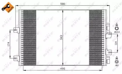 35543 NRF Конденсатор, кондиционер 35543 NRF Конденсатор, кондиционер