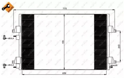 35557 NRF Конденсатор, кондиционер 35557 NRF Конденсатор, кондиционер