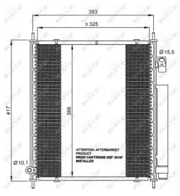 35562 NRF Конденсатор, кондиционер 35562 NRF Конденсатор, кондиционер