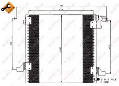 35579 NRF Конденсатор, кондиционер 35579 NRF Конденсатор, кондиционер
