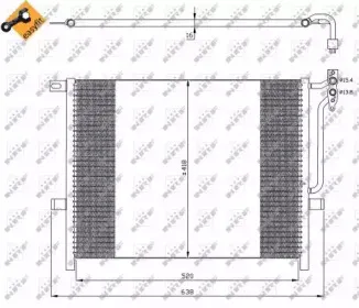 35589 NRF Конденсатор, кондиционер 35589 NRF Конденсатор, кондиционер