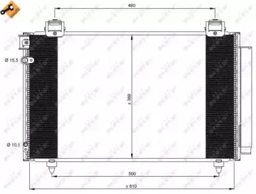35592 NRF Конденсатор, кондиционер 35592 NRF Конденсатор, кондиционер