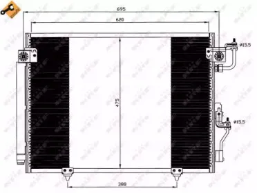 35619 NRF Конденсатор, кондиционер 35619 NRF Конденсатор, кондиционер