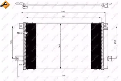 35628 NRF Конденсатор, кондиционер 35628 NRF Конденсатор, кондиционер