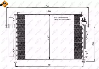 35630 NRF Конденсатор, кондиционер 35630 NRF Конденсатор, кондиционер