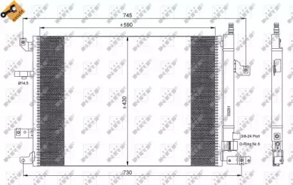 35739 NRF Конденсатор, кондиционер 35739 NRF Конденсатор, кондиционер