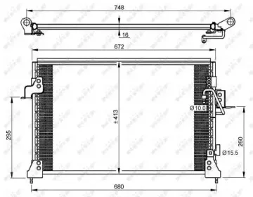 35754 NRF Конденсатор, кондиционер 35754 NRF Конденсатор, кондиционер
