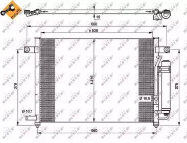 35767 NRF Конденсатор, кондиционер 35767 NRF Конденсатор, кондиционер