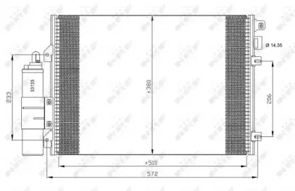 35771 NRF Конденсатор, кондиционер 35771 NRF Конденсатор, кондиционер