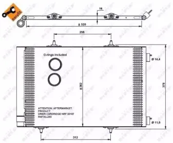 35779 NRF Конденсатор, кондиционер 35779 NRF Конденсатор, кондиционер