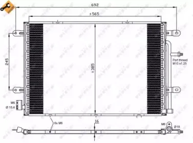 35841 NRF Конденсатор, кондиционер 35841 NRF Конденсатор, кондиционер