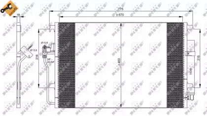 35849 NRF Конденсатор, кондиционер 35849 NRF Конденсатор, кондиционер