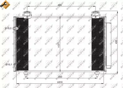 35861 NRF Конденсатор, кондиционер 35861 NRF Конденсатор, кондиционер