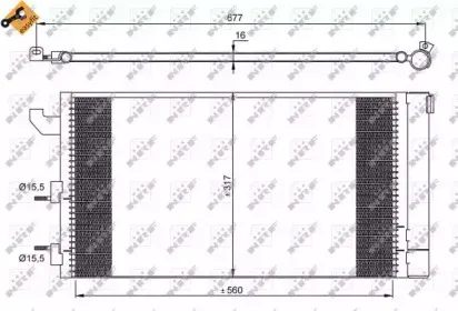 35883 NRF Конденсатор, кондиционер 35883 NRF Конденсатор, кондиционер