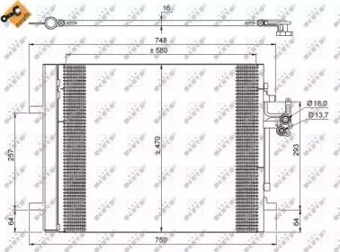 35884 NRF Конденсатор, кондиционер 35884 NRF Конденсатор, кондиционер
