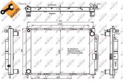 35886 NRF Конденсатор, кондиционер 35886 NRF Конденсатор, кондиционер