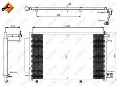 35903 NRF Конденсатор, кондиционер 35903 NRF Конденсатор, кондиционер