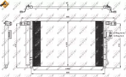 35965 NRF Конденсатор, кондиционер 35965 NRF Конденсатор, кондиционер