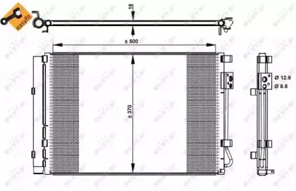 35997 NRF Конденсатор, кондиционер 35997 NRF Конденсатор, кондиционер