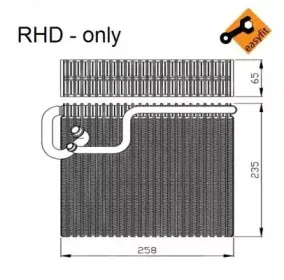 36107 NRF Испаритель, кондиционер 36107 NRF Испаритель, кондиционер