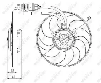 47408 NRF Вентилятор, охлаждение двигателя 47408 NRF Вентилятор, охлаждение двигателя