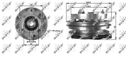 49706 NRF Сцепление, вентилятор радиатора 49706 NRF Сцепление, вентилятор радиатора