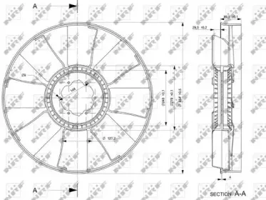 49840 NRF Крыльчатка вентилятора, охлаждение двигателя 49840 NRF Крыльчатка вентилятора, охлаждение двигателя