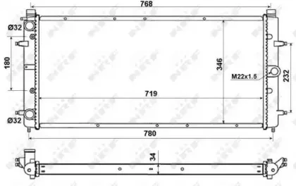 509514 NRF Радиатор, охлаждение двигателя 509514 NRF Радиатор, охлаждение двигателя