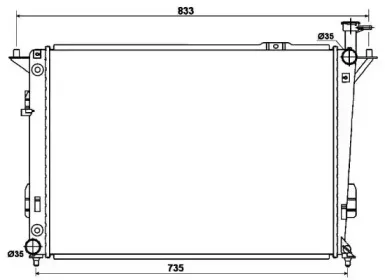 53168 NRF Радиатор, охлаждение двигателя 53168 NRF Радиатор, охлаждение двигателя