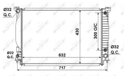 53190 NRF Радиатор, охлаждение двигателя 53190 NRF Радиатор, охлаждение двигателя