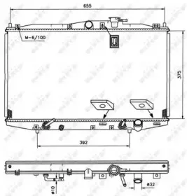 53509 NRF Радиатор, охлаждение двигателя 53509 NRF Радиатор, охлаждение двигателя