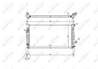 53742 NRF Радиатор, охлаждение двигателя 53742 NRF Радиатор, охлаждение двигателя