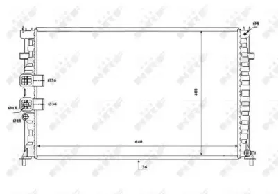 53842 NRF Радиатор, охлаждение двигателя 53842 NRF Радиатор, охлаждение двигателя