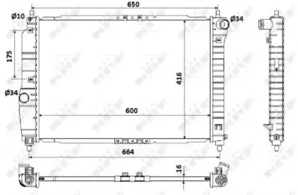 53902 NRF Радиатор, охлаждение двигателя 53902 NRF Радиатор, охлаждение двигателя